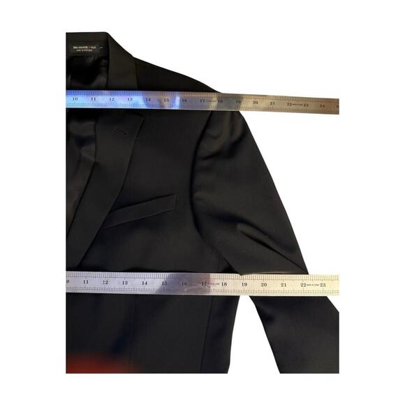 JOHN VARVATOS * U.S.A. Size 40 R Black Solid Wool Peak Lapel Sport Coat - Picture 4 of 10
